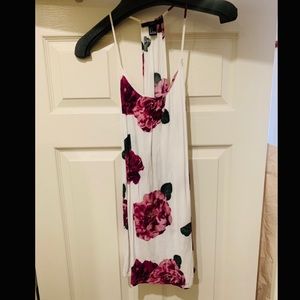 White and Purple Flower Dress